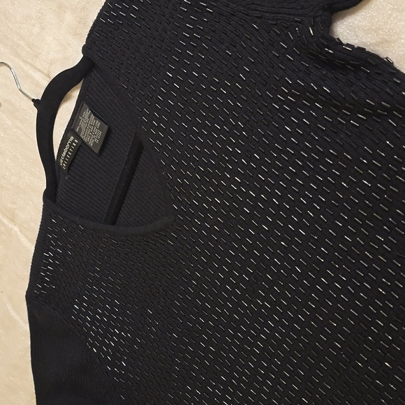 Merino Wool Black Liz Claiborne Beaded Sweater - Picture 16 of 16